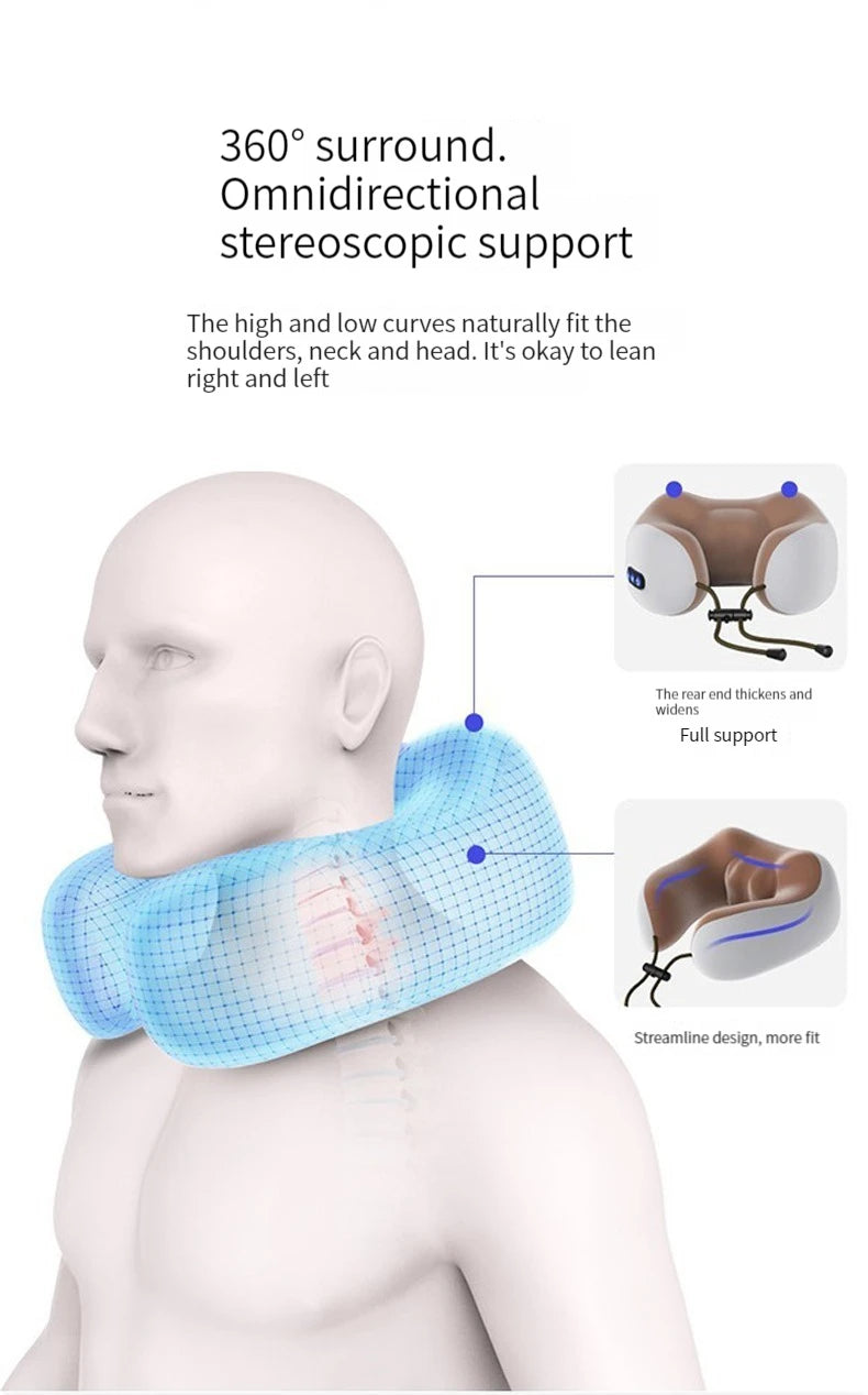 Coussin de Massage Cervical Électrique USB – Forme U