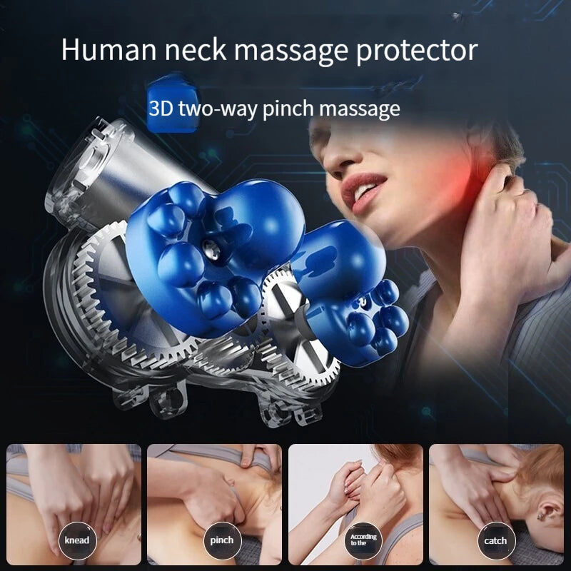 Coussin de Massage Cervical Électrique USB – Forme U