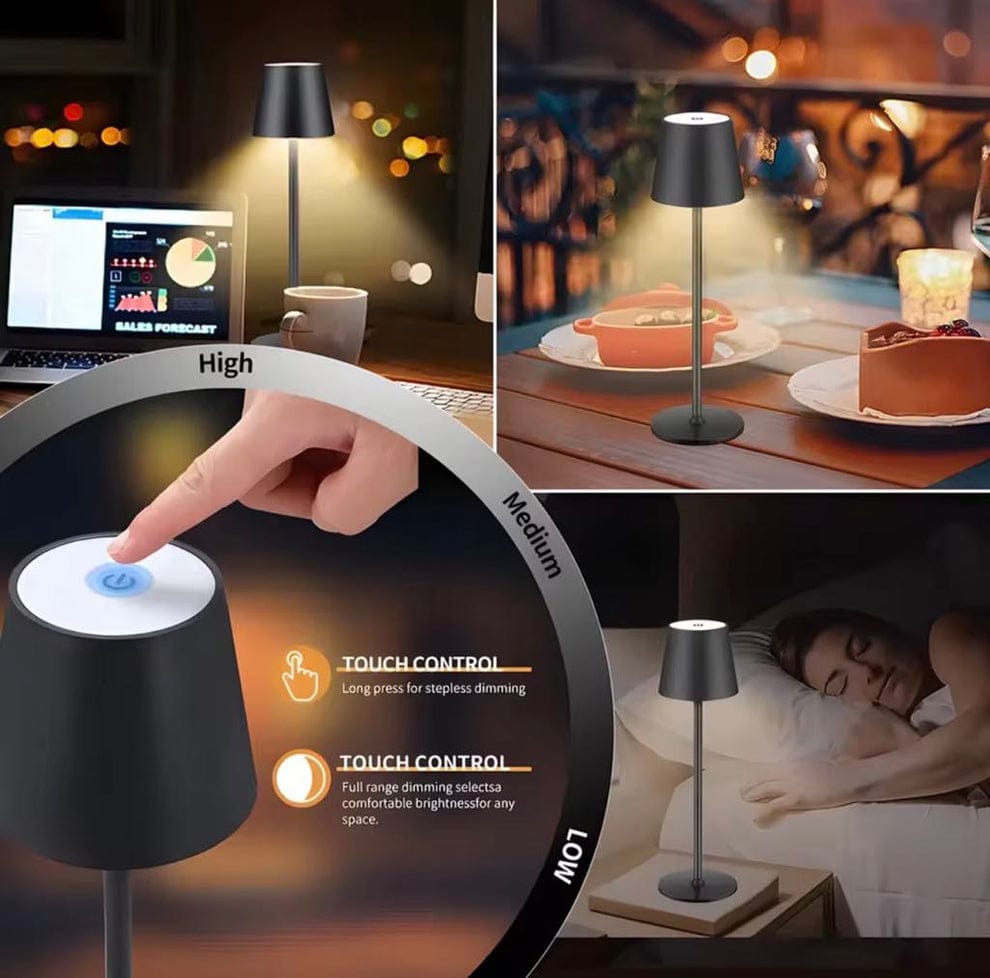 Lampe De Table Portables Sans Fil Rechargeable Avec Tactile
