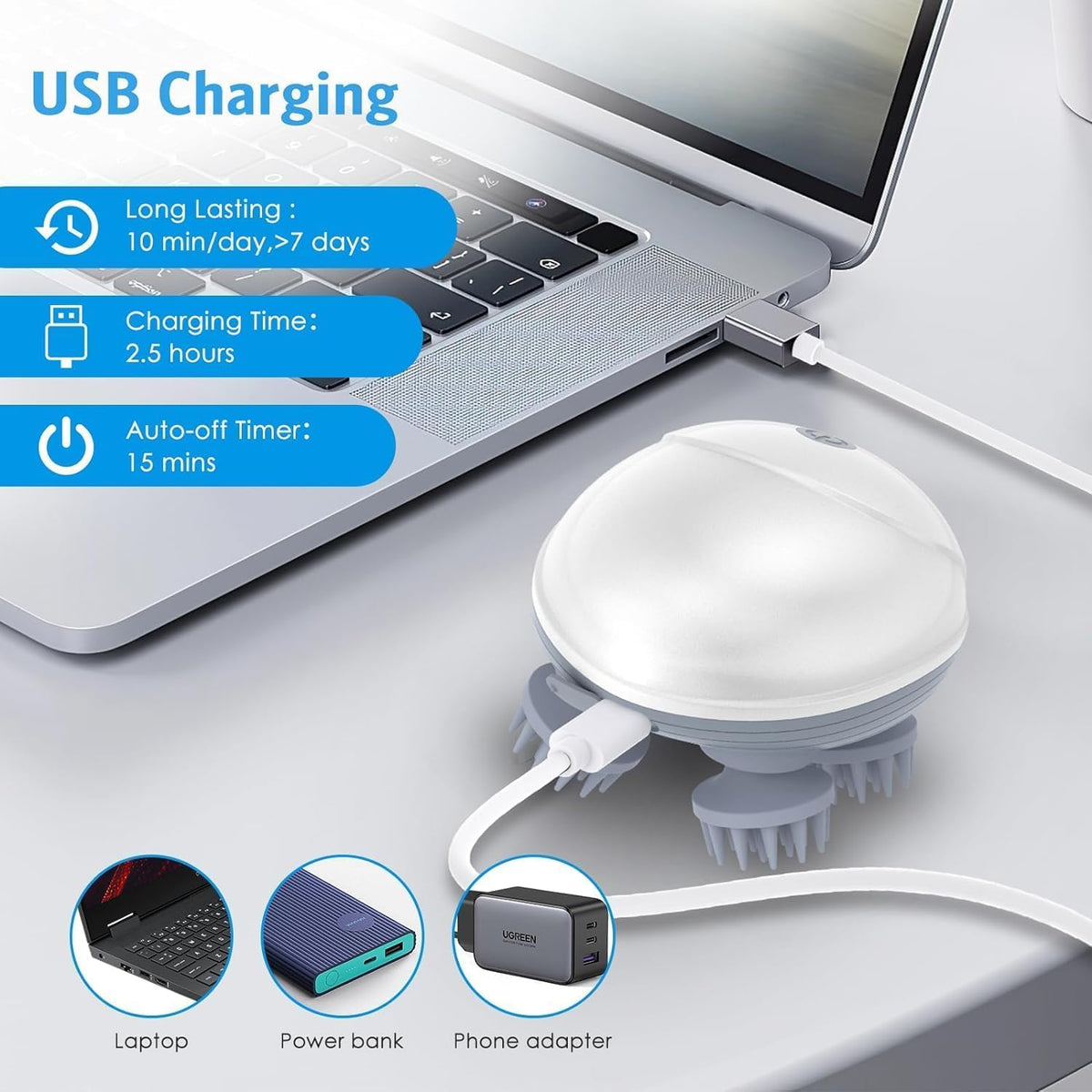 Masseur Cuir Chevelu Waterproof Electrique orignal