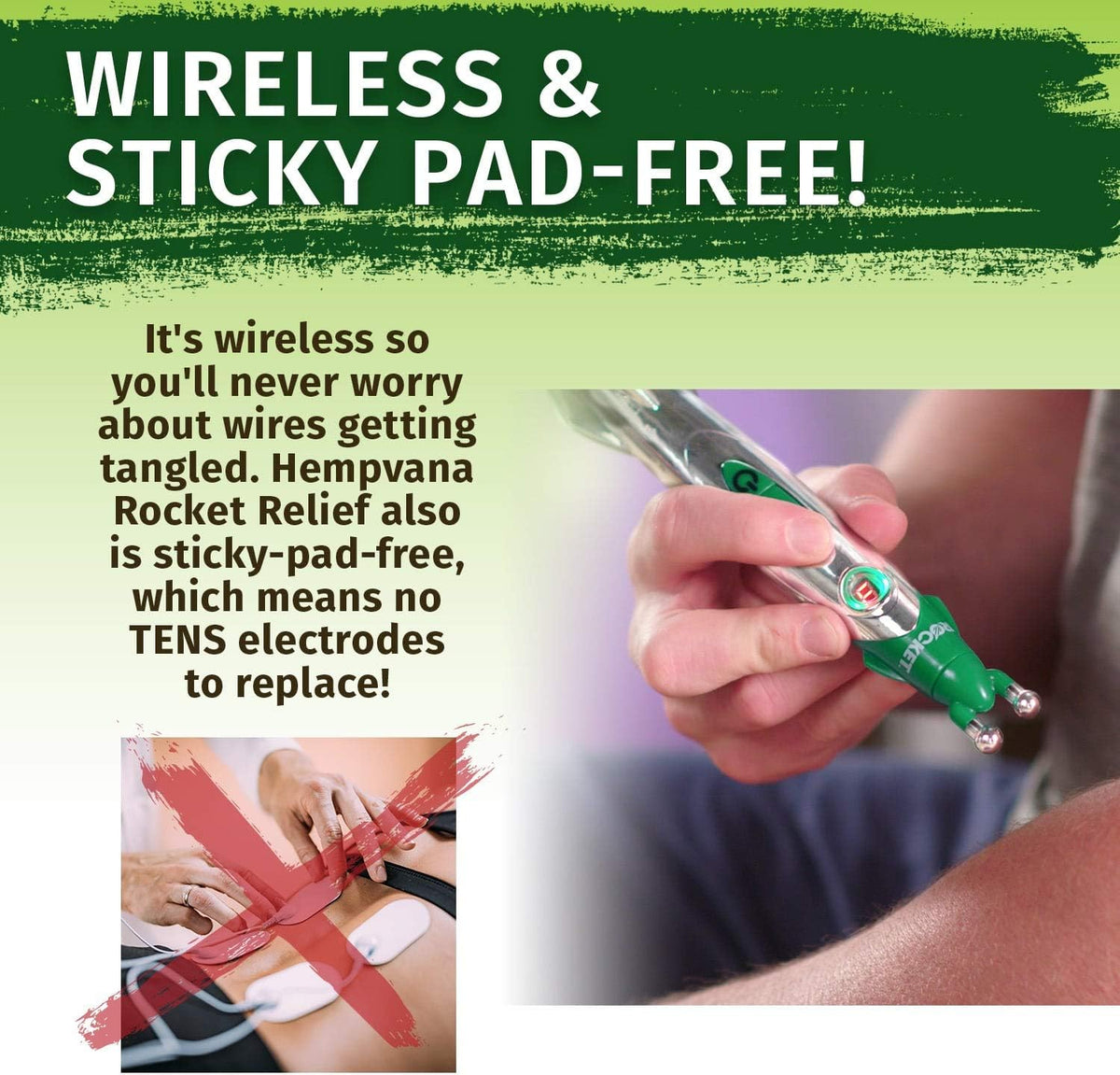 Hempvana Rocket Relief TENS Pen Muscle Stimulator for Pain Relief