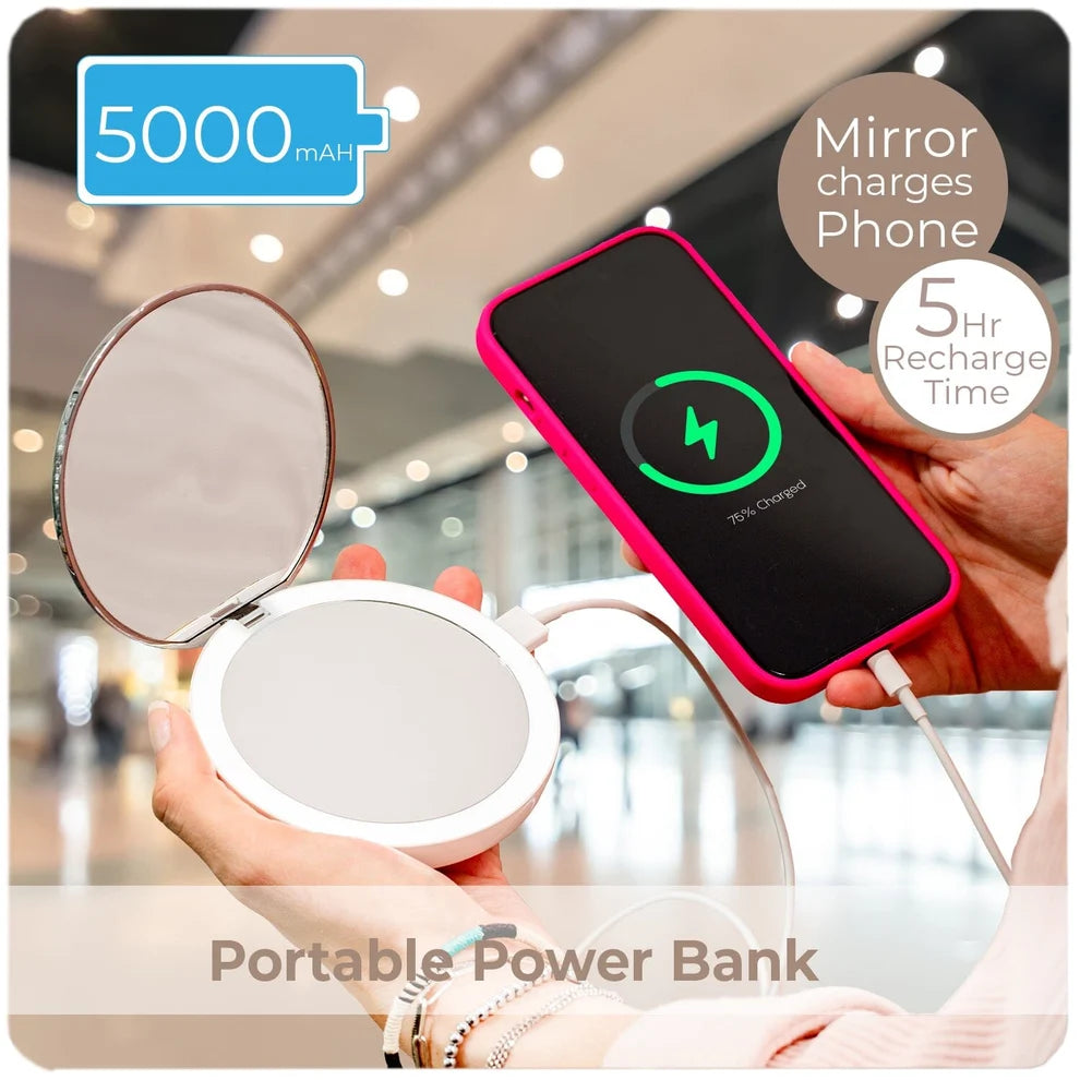 Miroir led avec powerbank