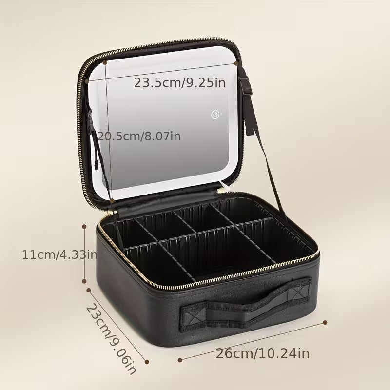Trousse Maquillage avec Miroir LED 3 Modes
Tout ton maquillage au même endroit — pratique à la maison & en voyage.
